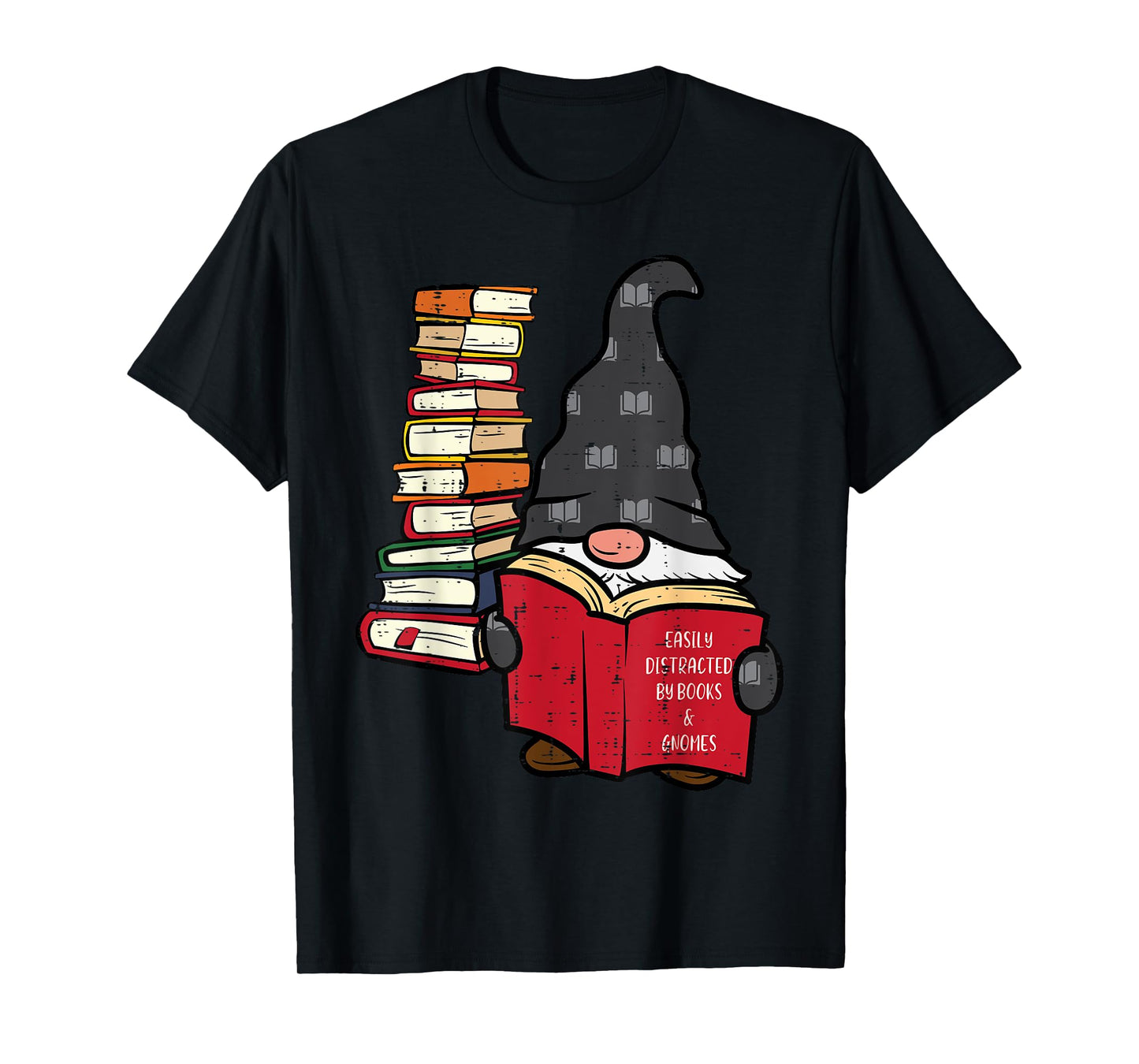 Gnome Read Reading Book Librarian Across America Women Kids T-Shirt