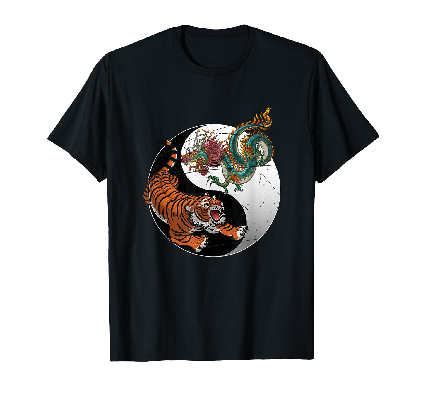 Asian Dragon Tiger Yin Yang Tiger T-Shirt