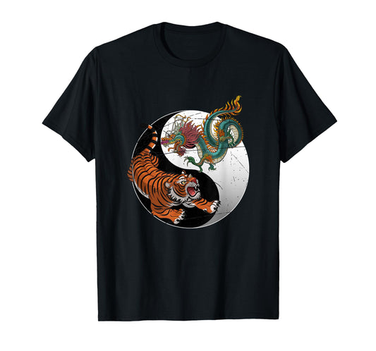 Asian Dragon Tiger Yin Yang Tiger T-Shirt