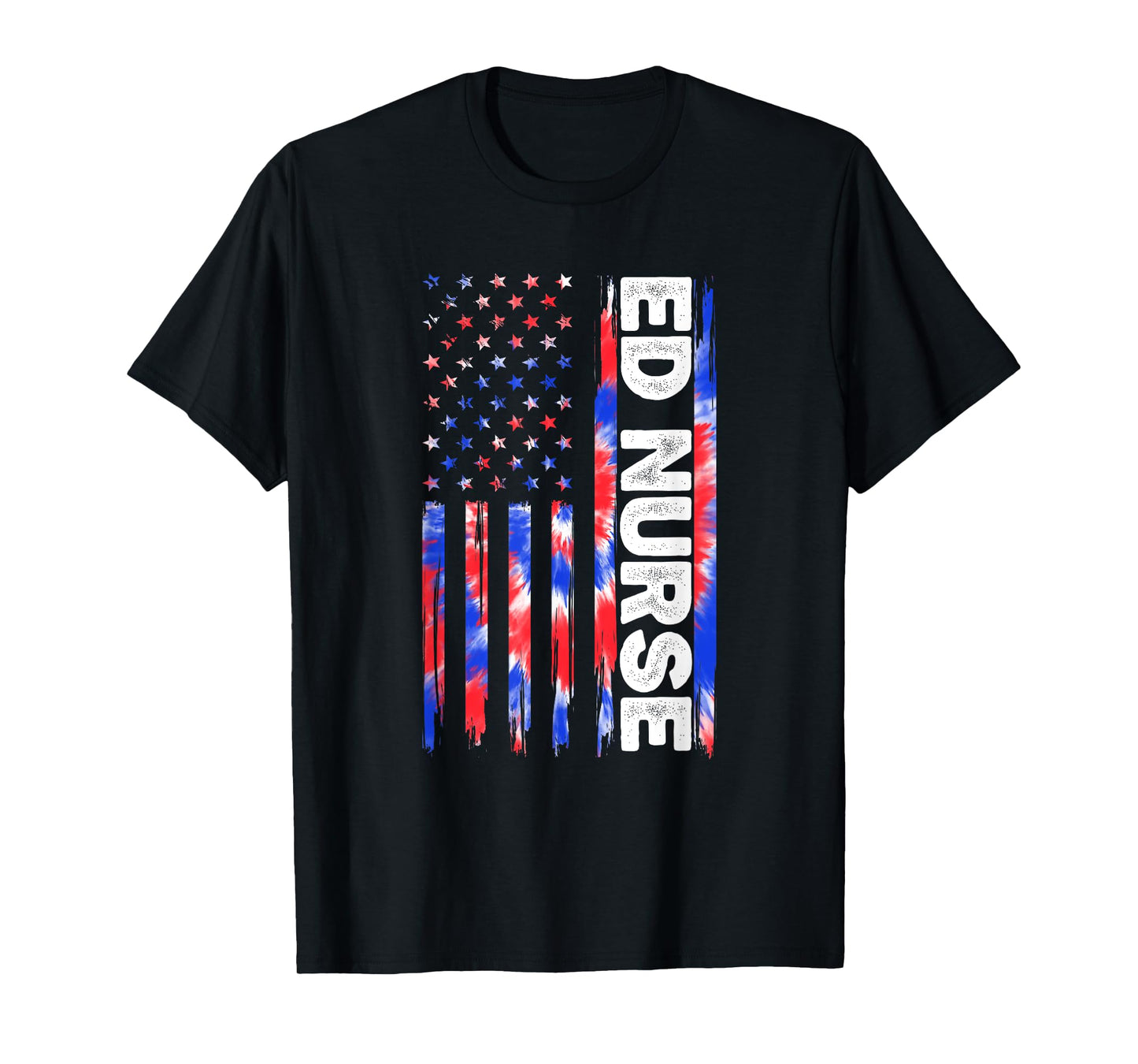 ED Emergency Department Nurse Tie Dye American 4th Of July T-Shirt