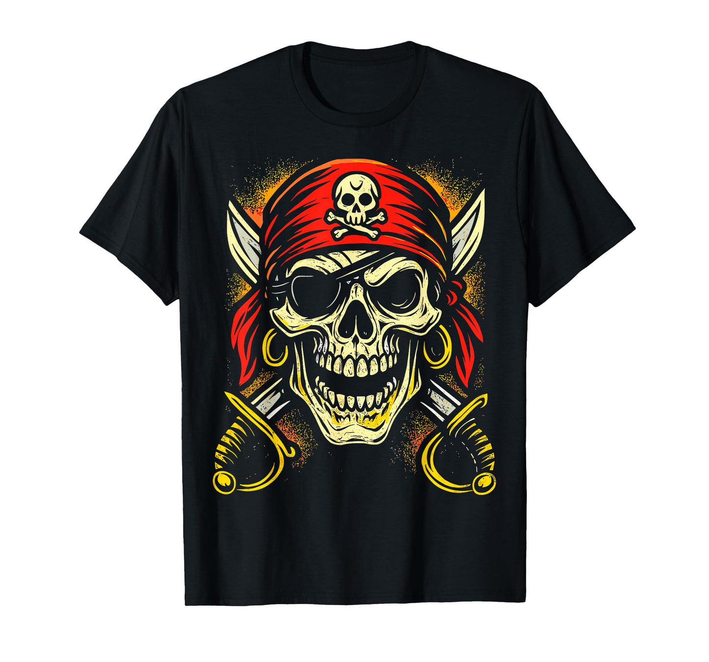 Pirate Skull Crossbones Skeleton Halloween T-Shirt