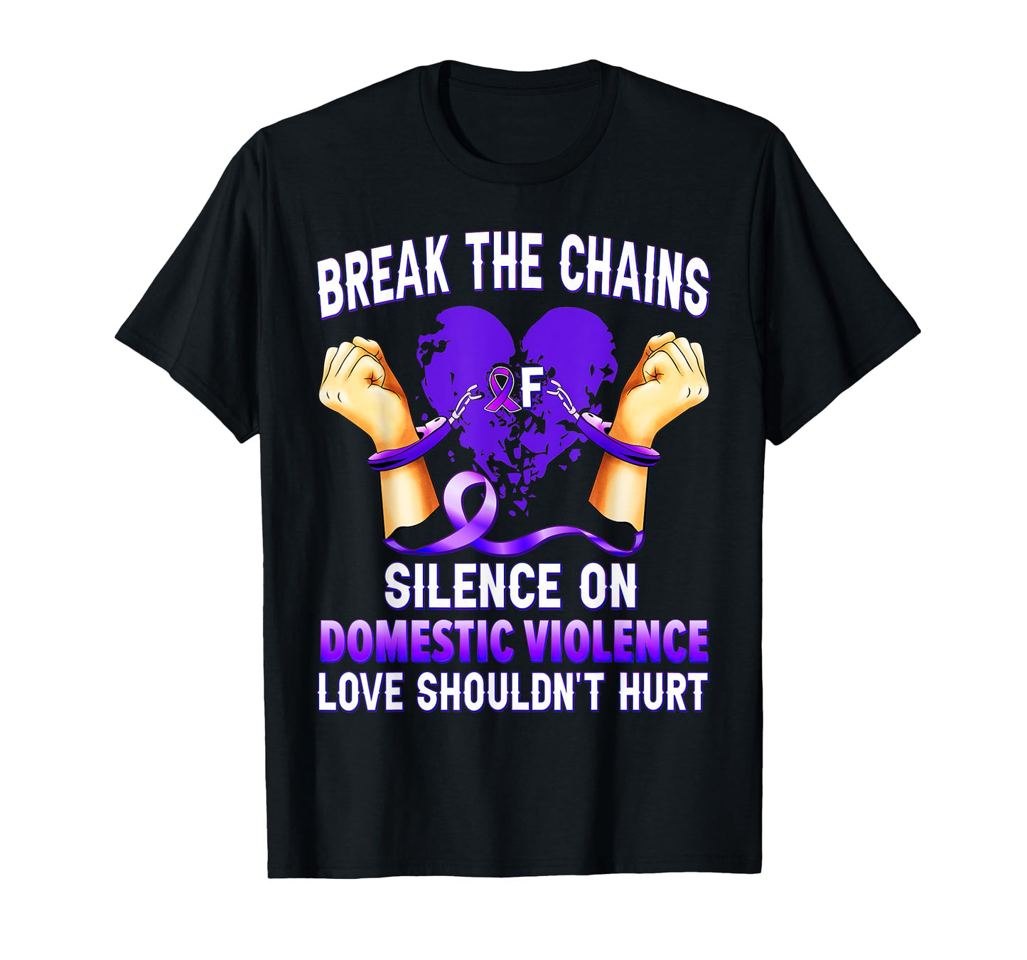 Break The Chains Of Silence On Domestic Violence Awareness T-Shirt