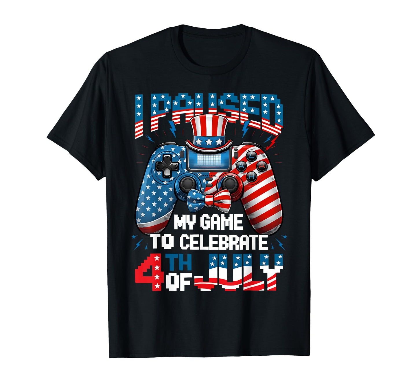 4th Of July American Flag Gamer Gaming Lover Boys Girls Teen T-Shirt