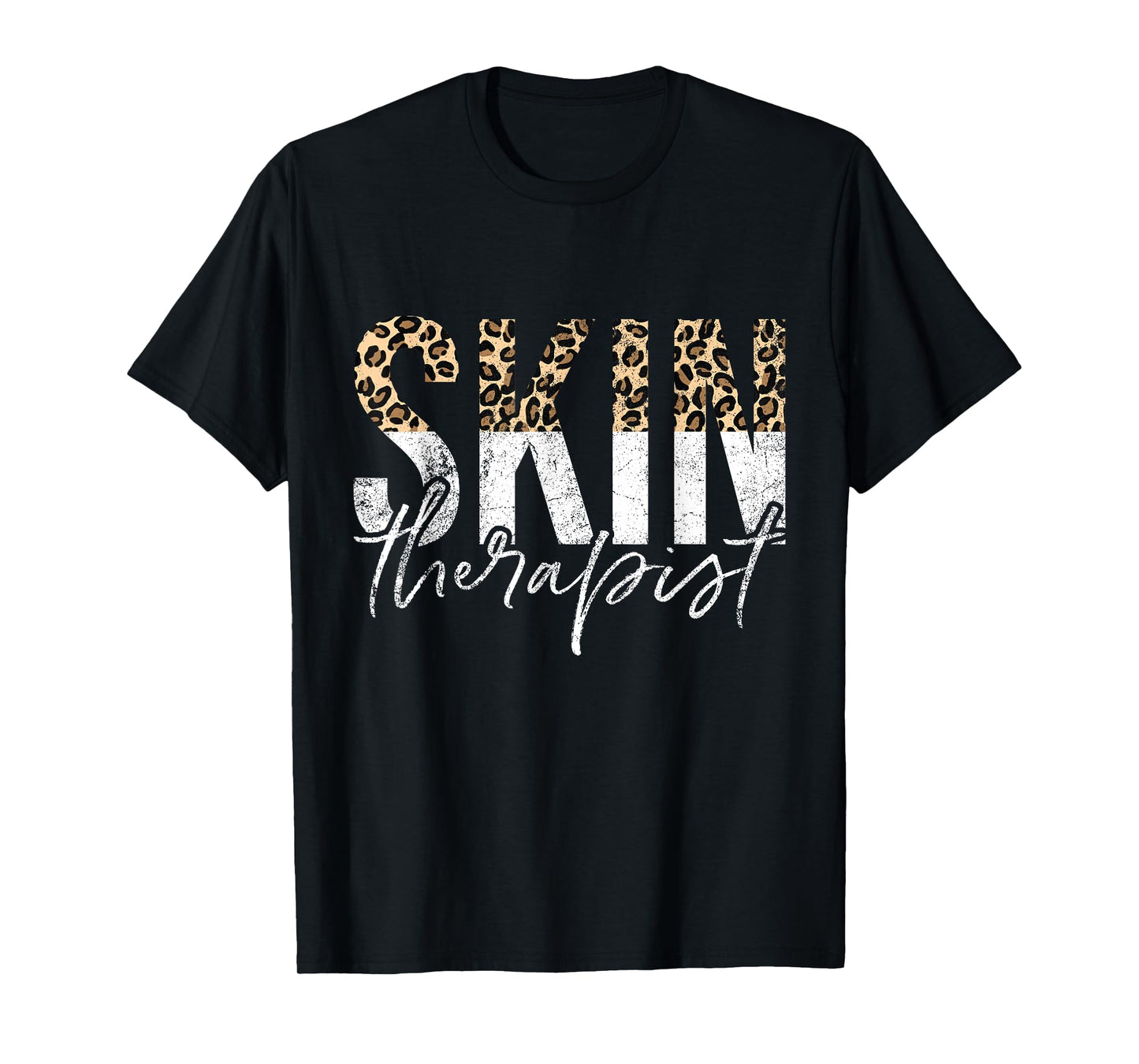 Vintage Skin Therapist Skincare Leopard Skin Esthetician T-Shirt