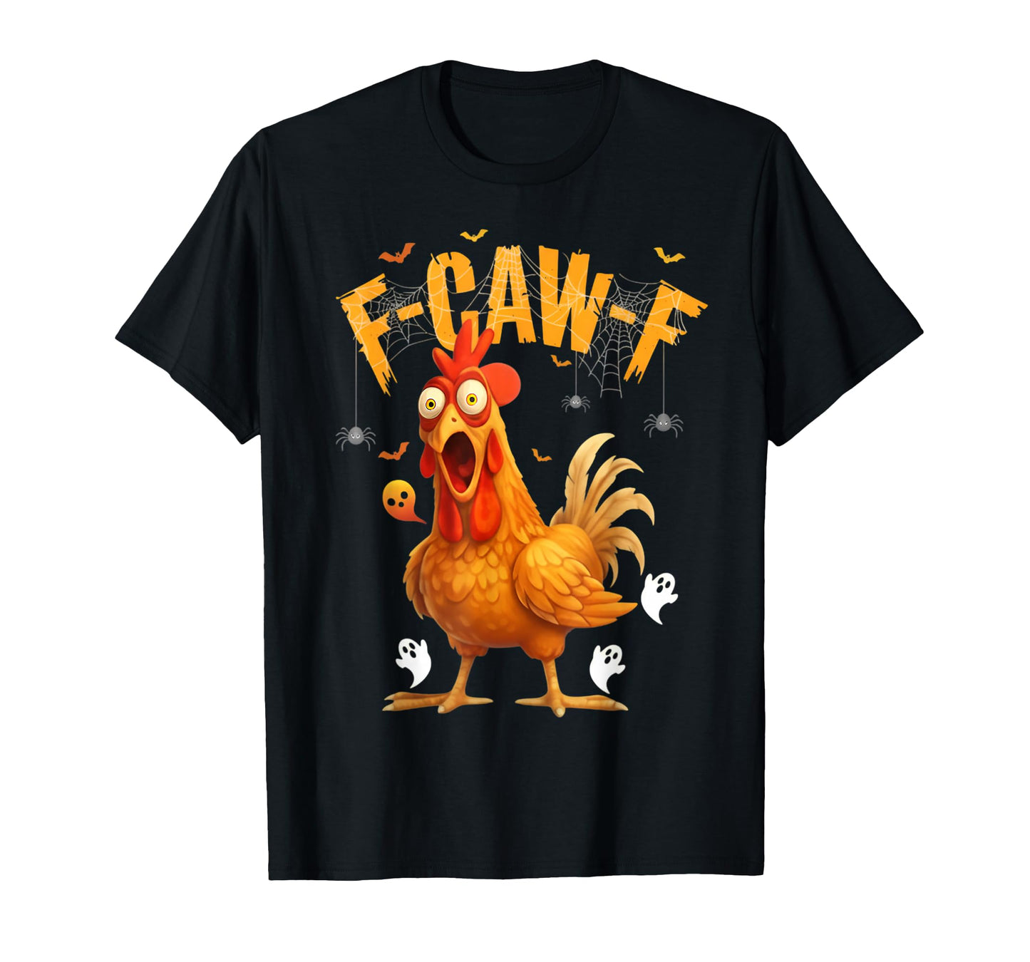 Halloween Ghost Chicken F-Caw-F T-Shirt