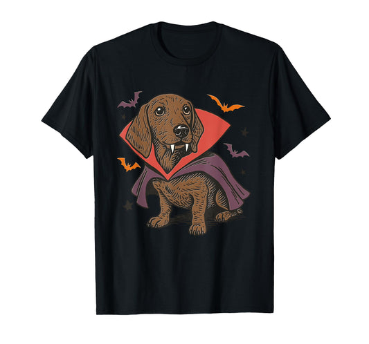 Dachshund Halloween Wiener Dog Pumpkin Weenie Witch T-Shirt