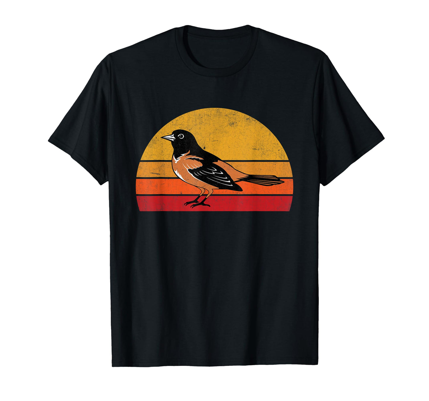 Retro Sunset Vintage Oriole Bird T-Shirt