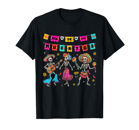 Día De Los Muertos Dancing Skeletons Festival Gift T-Shirt
