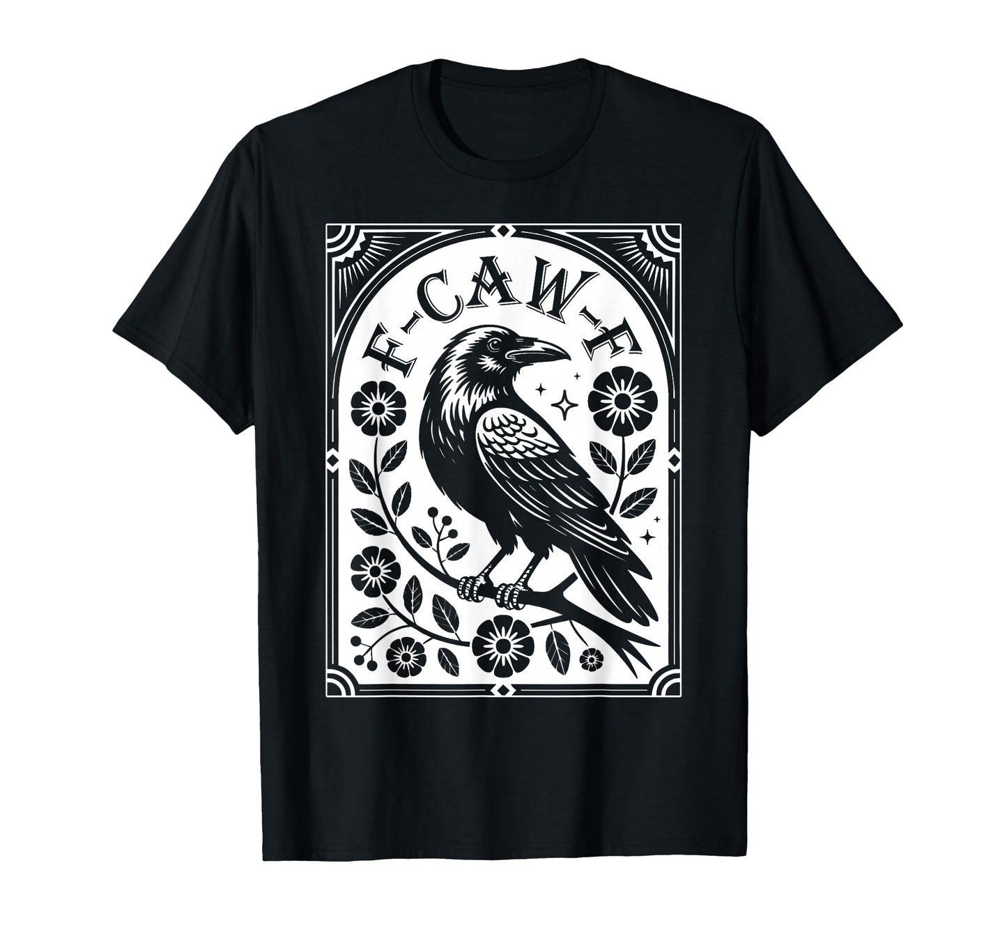 Black Crow, F-Caw-F Funny Black Bird T-Shirt
