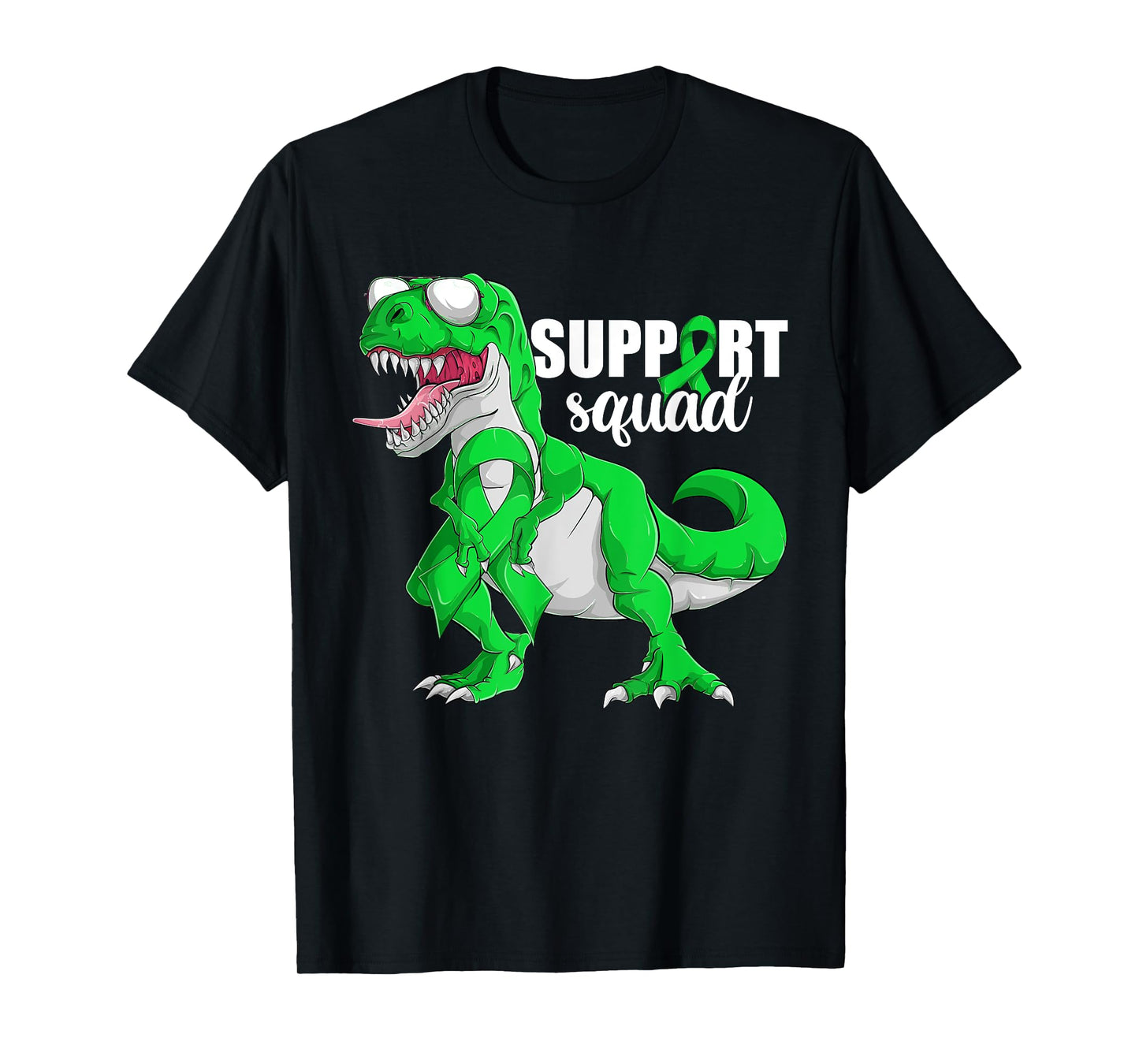 Trex Lymphoma Cancer Shirt, Boy Support Squad Green Dinosaur T-Shirt