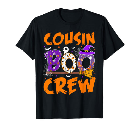 Cousin Boo Crew Funny Ghost Halloween Spooky Costume Kids T-Shirt