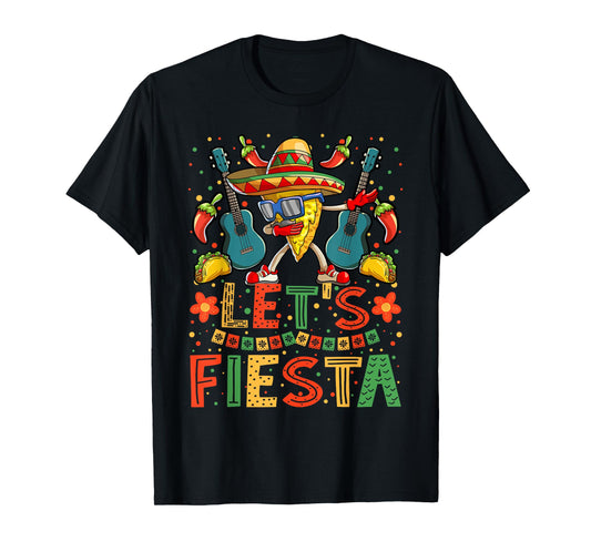 Dabbing Nacho Cinco de Mayo Shirt Women Men Lets Fiesta T-Shirt