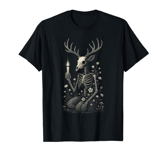 Deer Ancient Folklore Forest Gothic Goth Alt Alternative Art T-Shirt