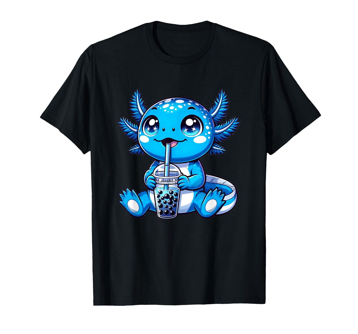 Kawaii Axolotl Boba Tea Anime Bubble Tea Axolotl T-Shirt