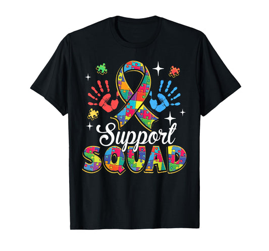 Autism Awareness Autism Support Squad Family T-Shirt