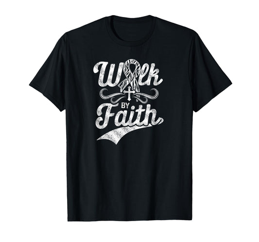 Mindful Christian Religious Zebra Ribbon Carcinoid Cancer T-Shirt