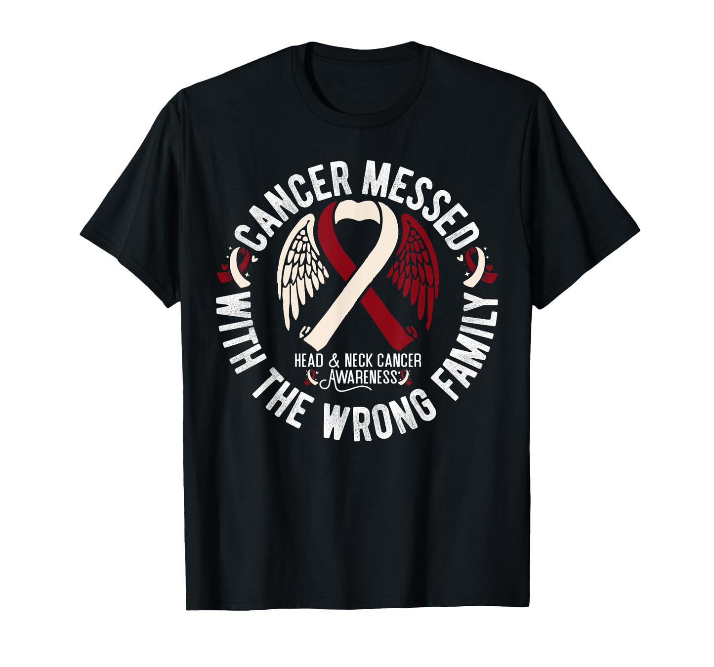 Head & Neck Family Support Oral Head & Neck Cancer Awareness T-Shirt