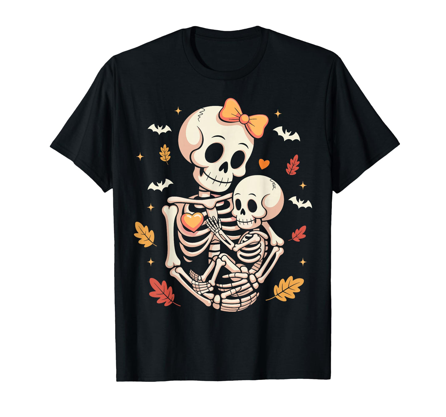 Skeleton Pregnancy Announcement Mom Halloween Women T-Shirt