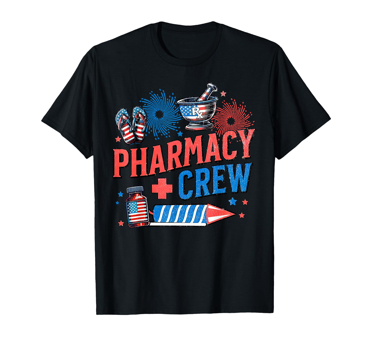 4th July Pharmacy Crew Nurse Pharmacy Technician Patriotic T-Shirt