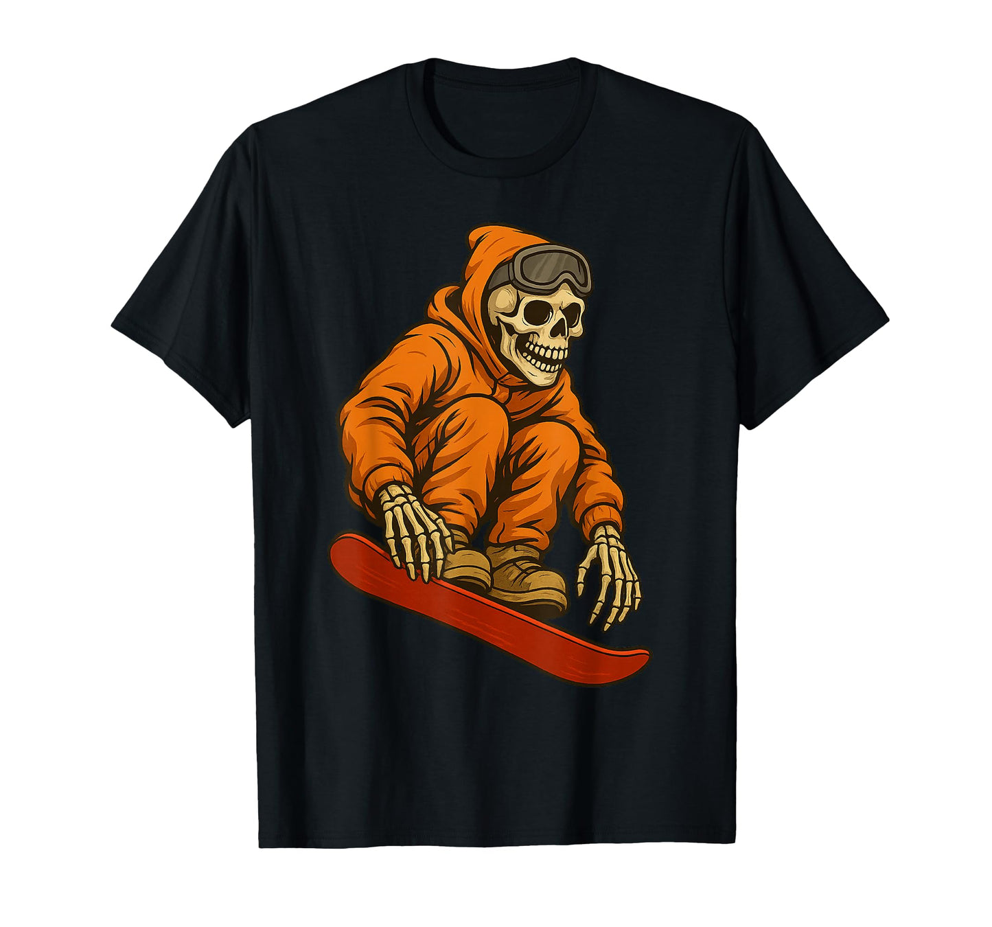 Retro Ski Skeleton Goggles Mountain Snow Skiing Winter Funny T-Shirt