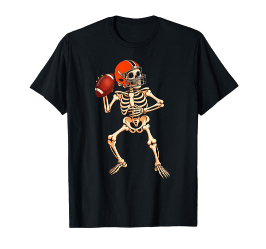 American Football Skeleton Halloween Costume Boys Men Kids T-Shirt