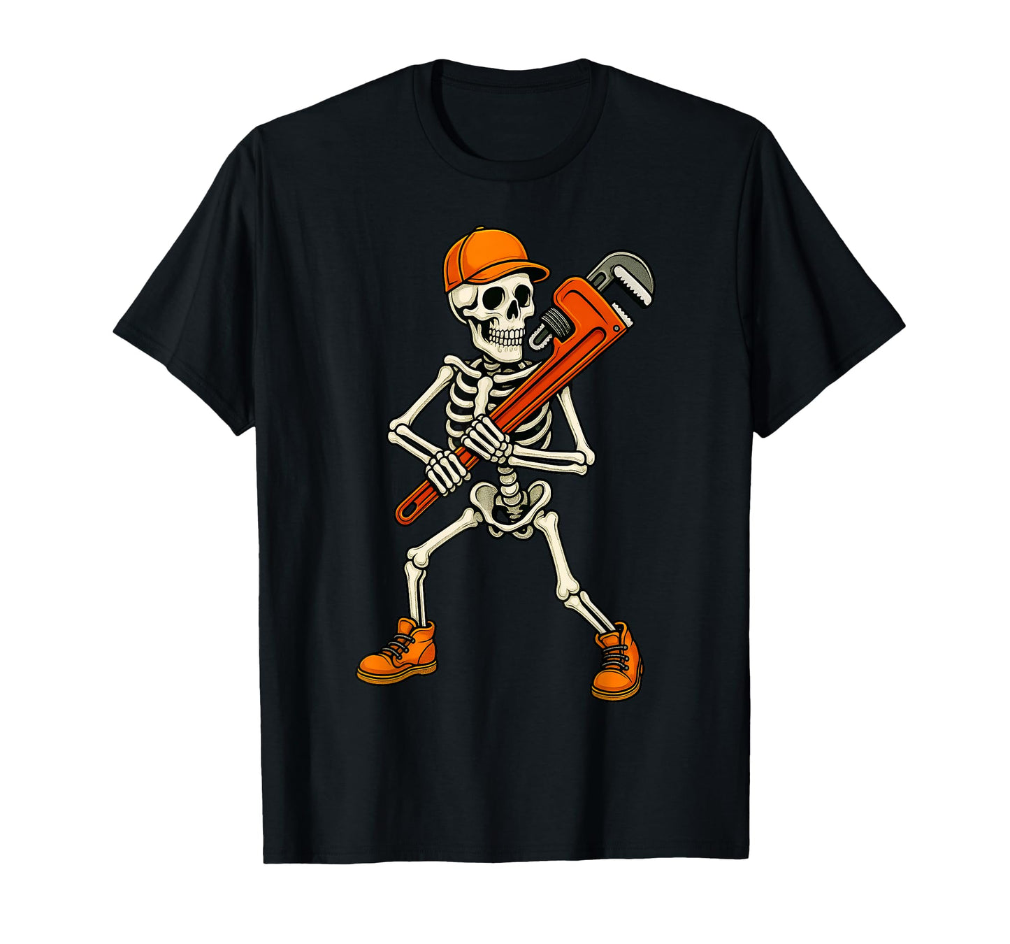 Skeleton Plumber Halloween Pipe Fitter T-Shirt