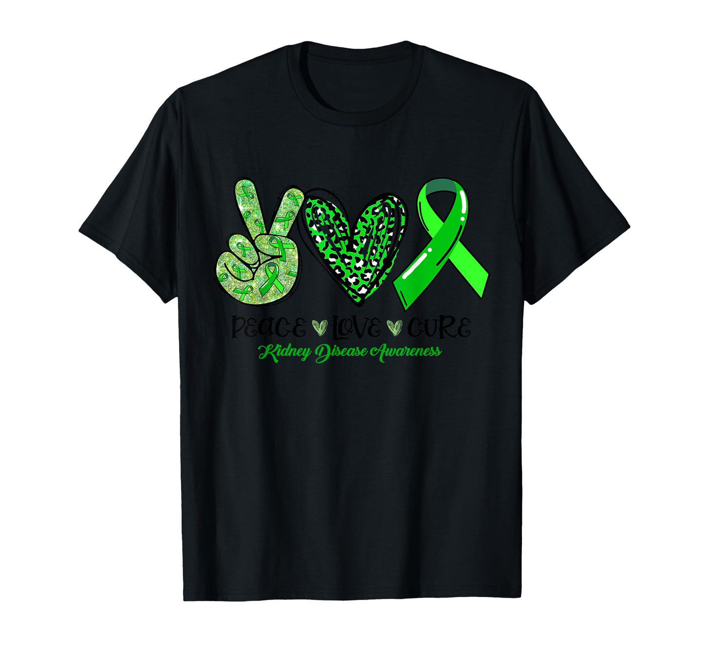 Peace Love Cure Ribbon Kidney Disease Awareness T-Shirt