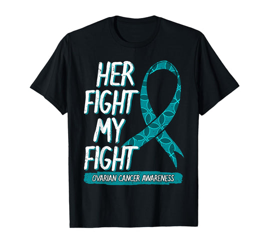 Ovarian Cancer Awareness Carcinoma Teal Ribbon Gynecology T-Shirt
