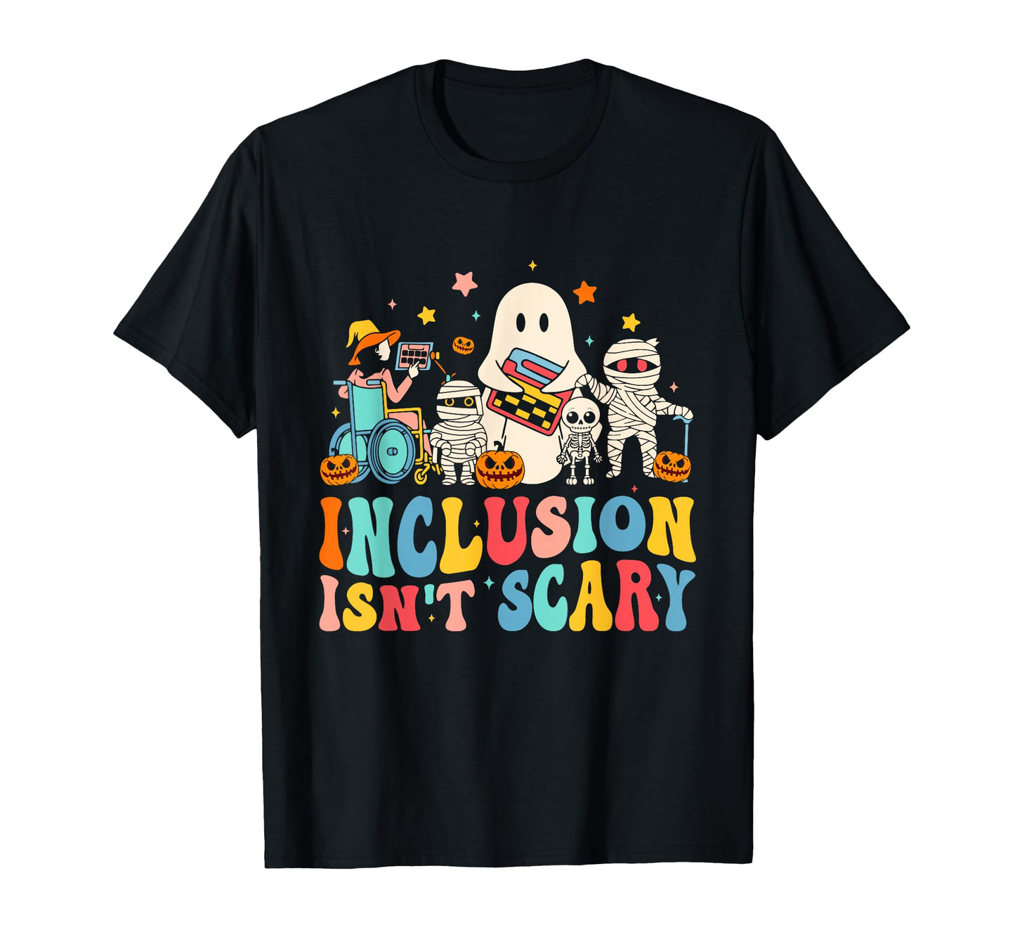 Inclusion Isn’t Scary Halloween Ghost Disability Awareness T-Shirt