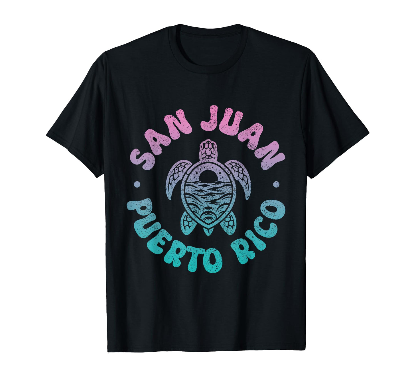 San Juan Puerto Rico Sea Turtle Boricua Souvenir Retro T-Shirt