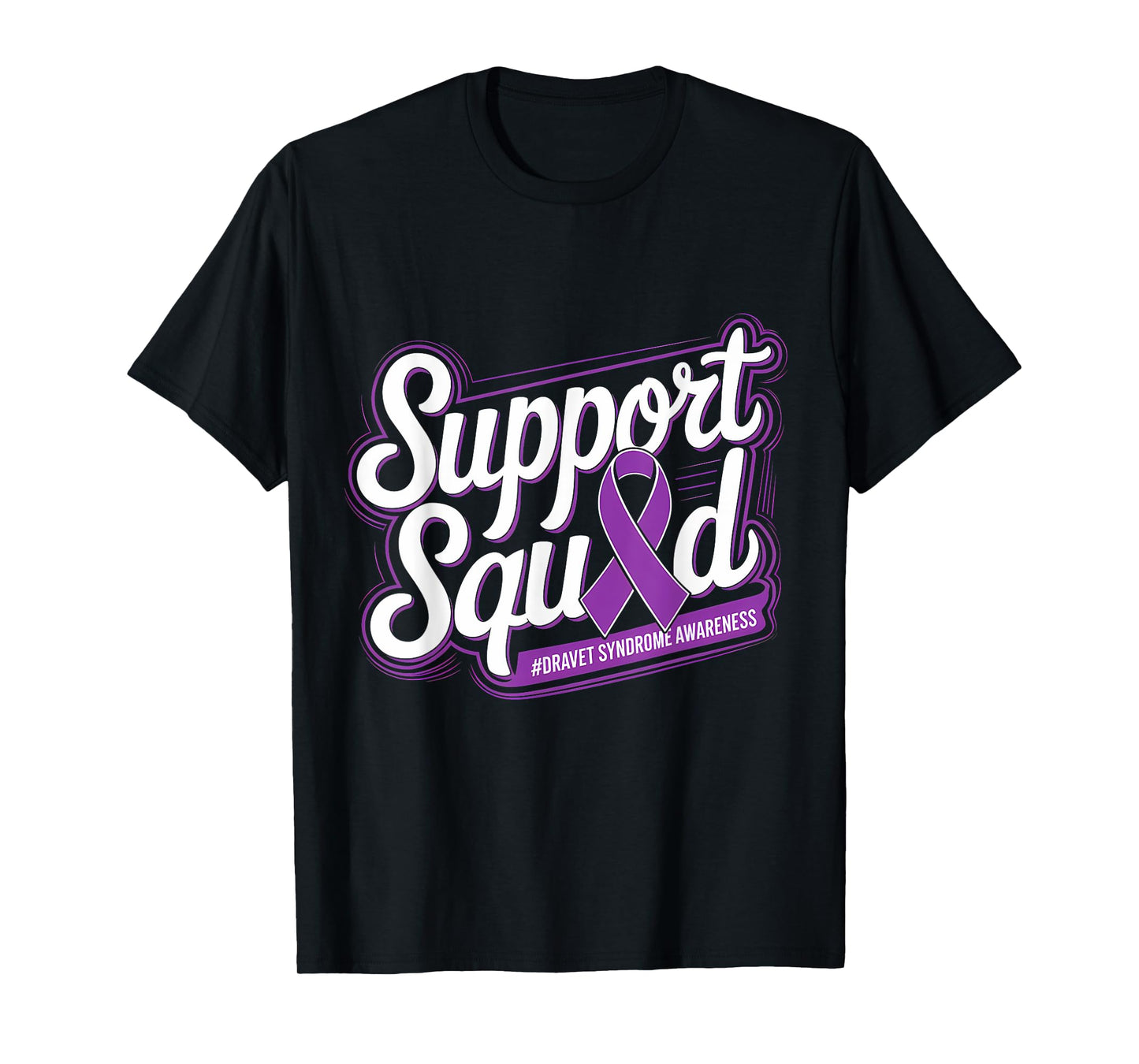 Purple Ribbon Support Squad Dravet Syndrome Awareness T-Shirt