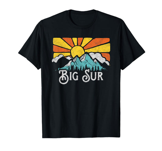Big Sur Retro Mountains & Sun Eighties Vintage 80s T-Shirt