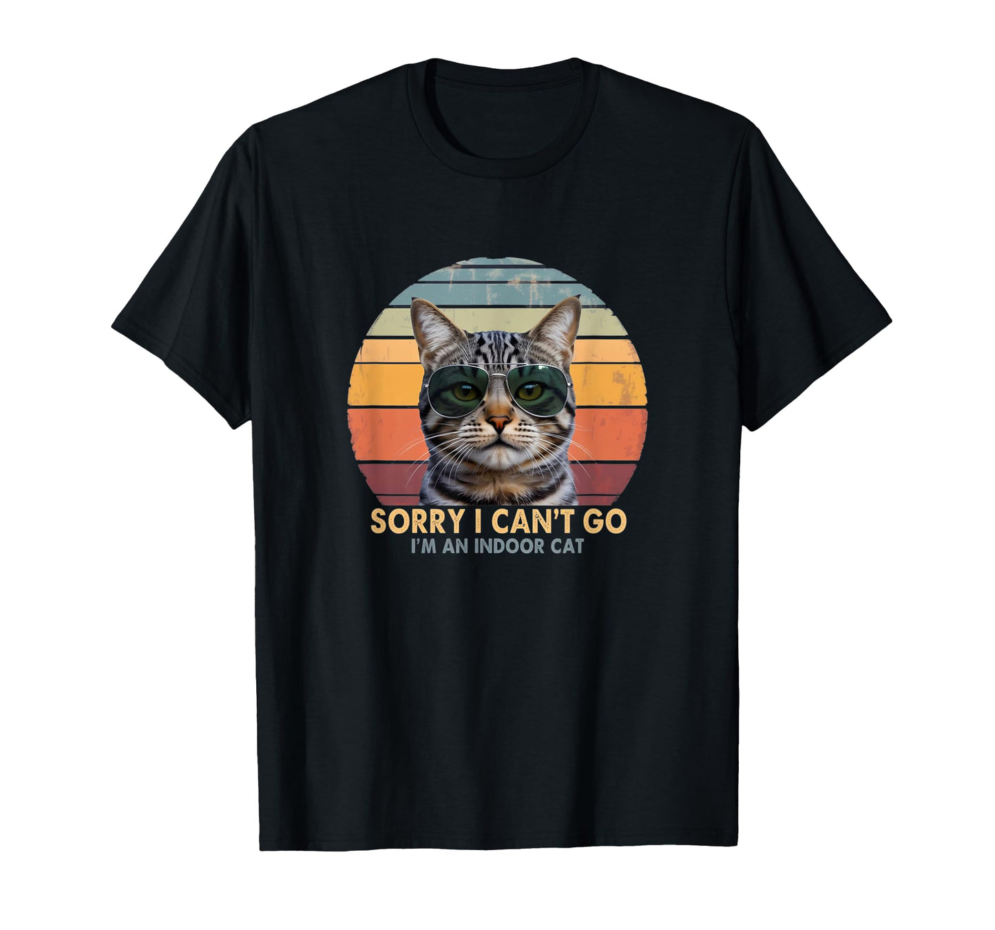 Sorry I Can’t Go – I’m an Indoor Cat Vintage Tee T-Shirt
