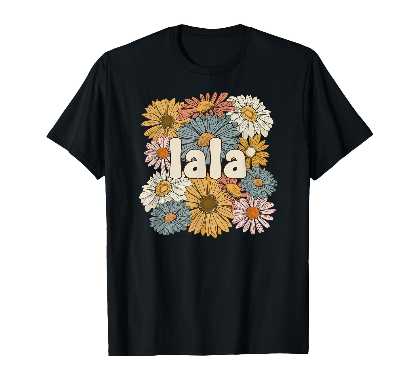 Groovy Lala Grandmother Flowers Lala Grandma T-Shirt