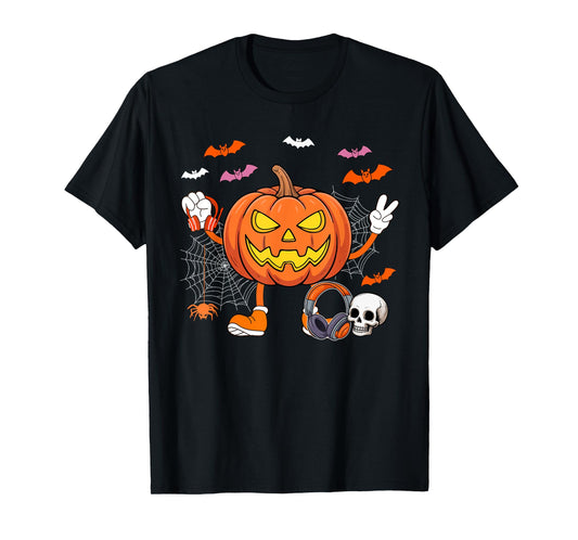 Dispatcher Job Horror Carved Pumpkin Halloween Costume Team T-Shirt