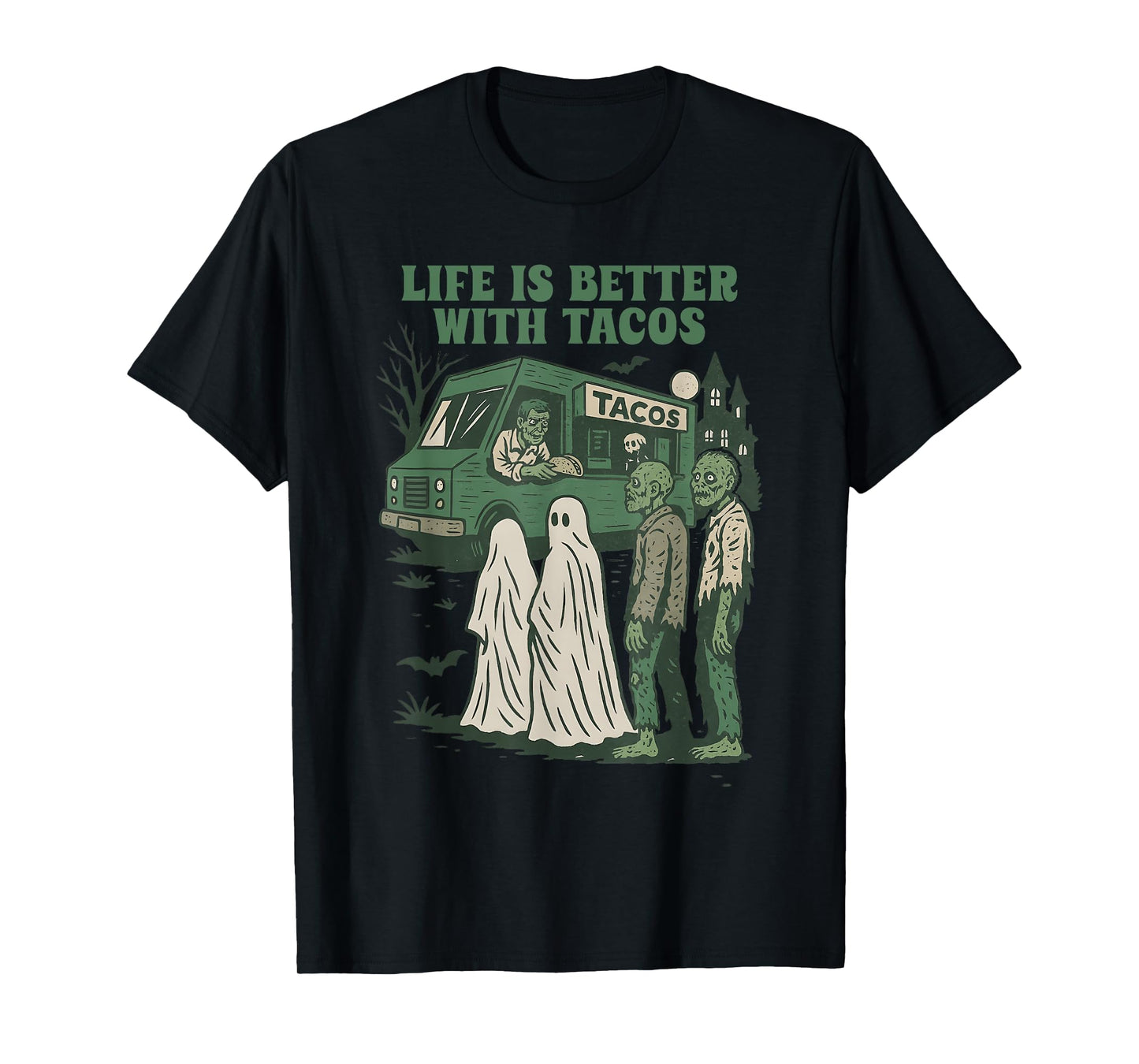 Life is Better with Tacos Funny Halloween T-Shirt