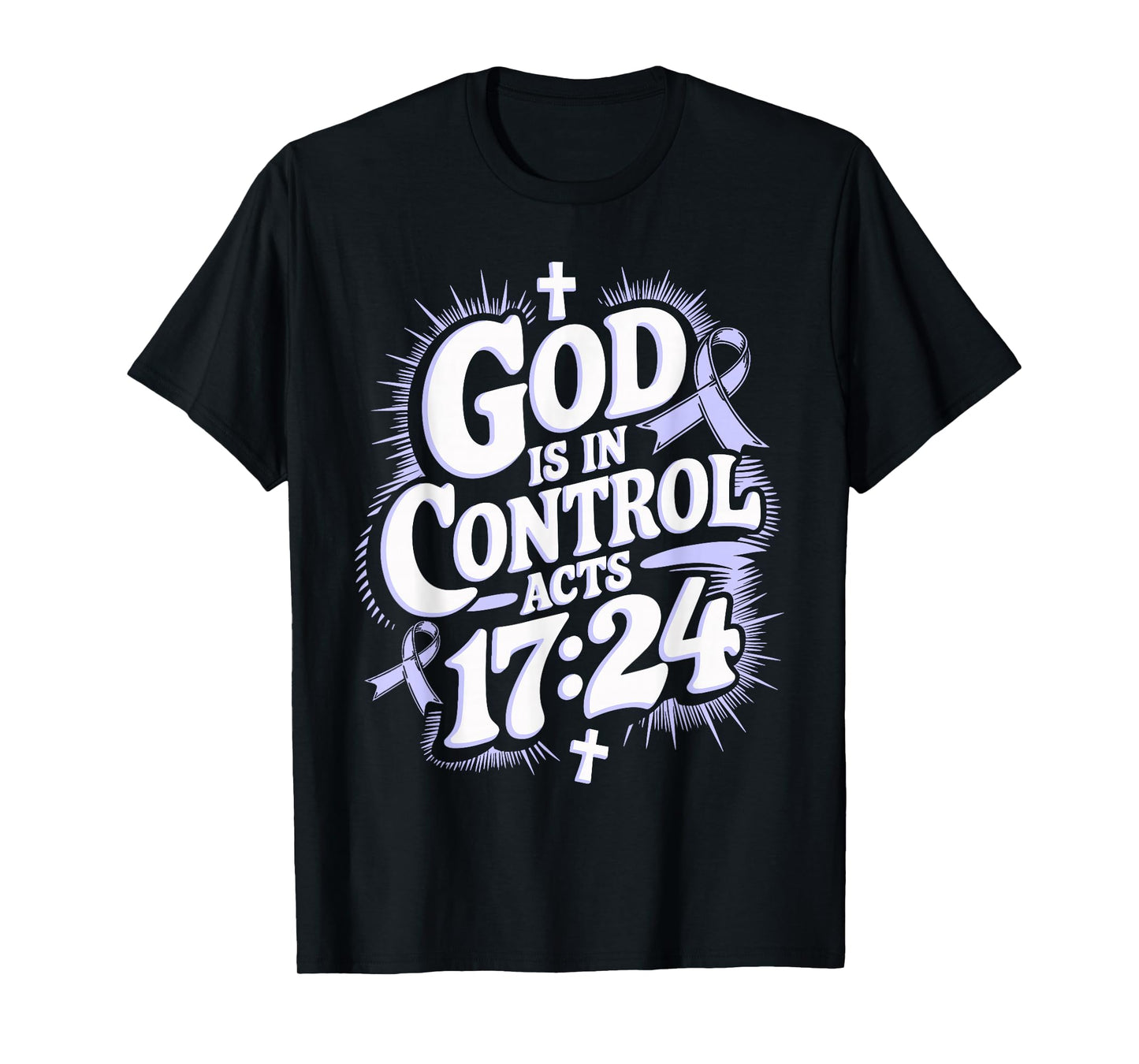 God Is In Control Survivor Esophageal Cancer Awareness T-Shirt