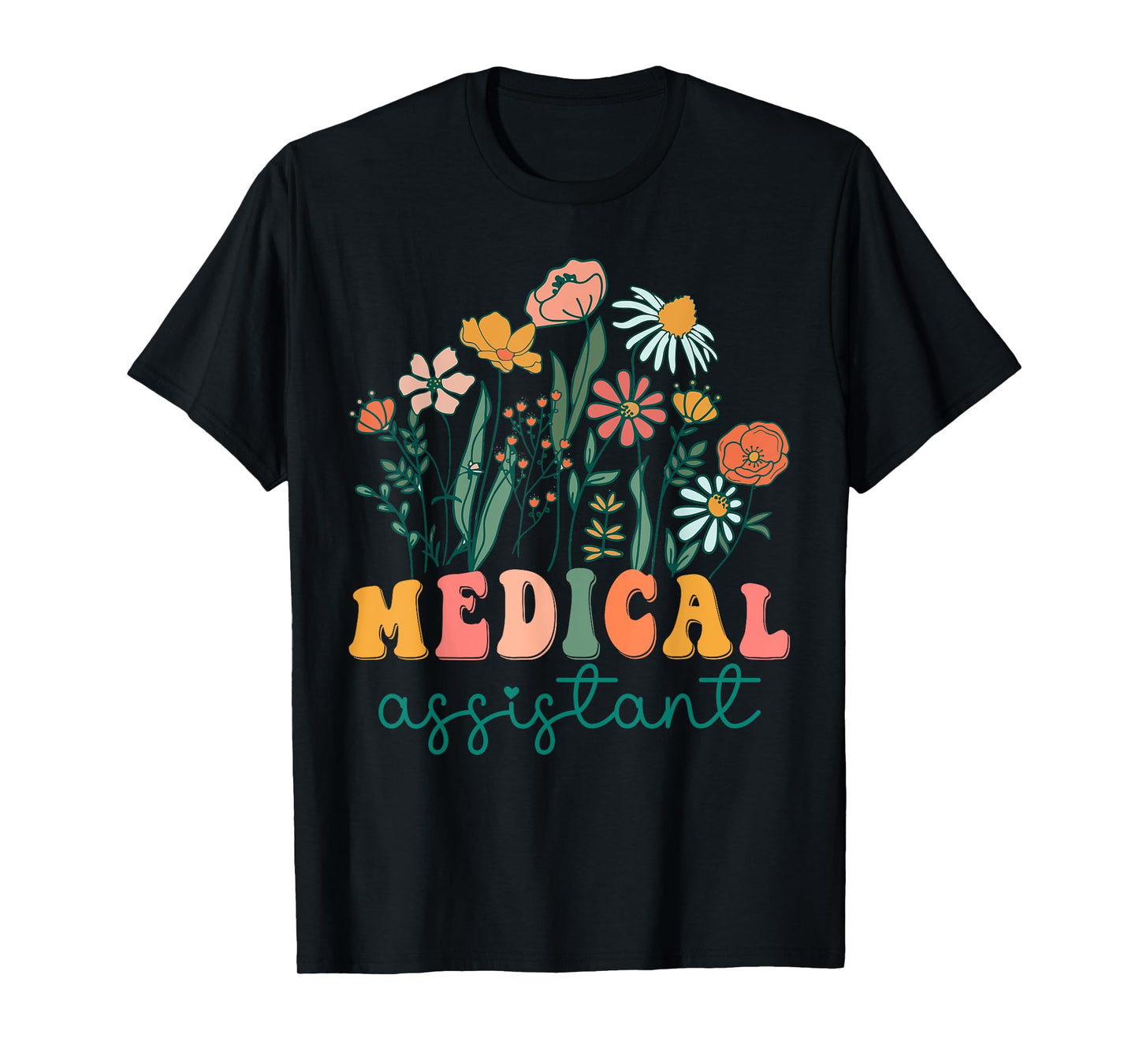Groovy Wildflower Medical Assistant Tees T-Shirt