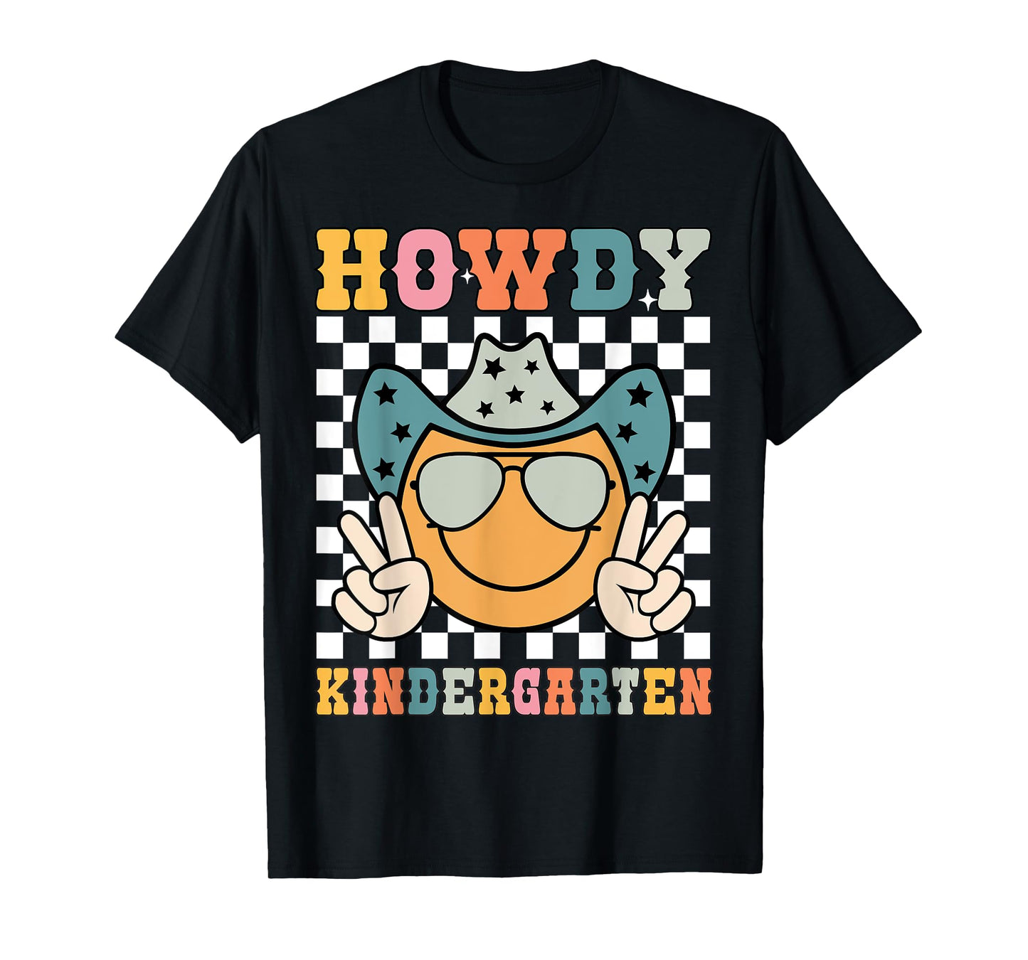 Howdy Kindergarten Teacher Kids Western Back To School Retro T-Shirt