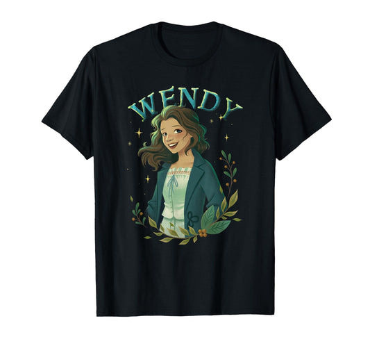Disney Peter Pan & Wendy Vintage Floral Wendy Portrait T-Shirt