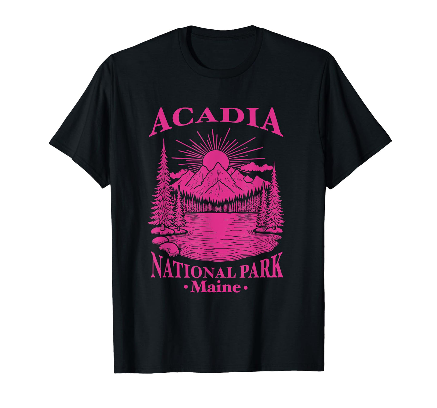 Acadia National Park Souvenir Maine Retro for Men Women Kid T-Shirt