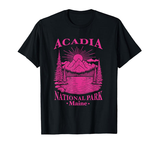 Acadia National Park Souvenir Maine Retro for Men Women Kid T-Shirt
