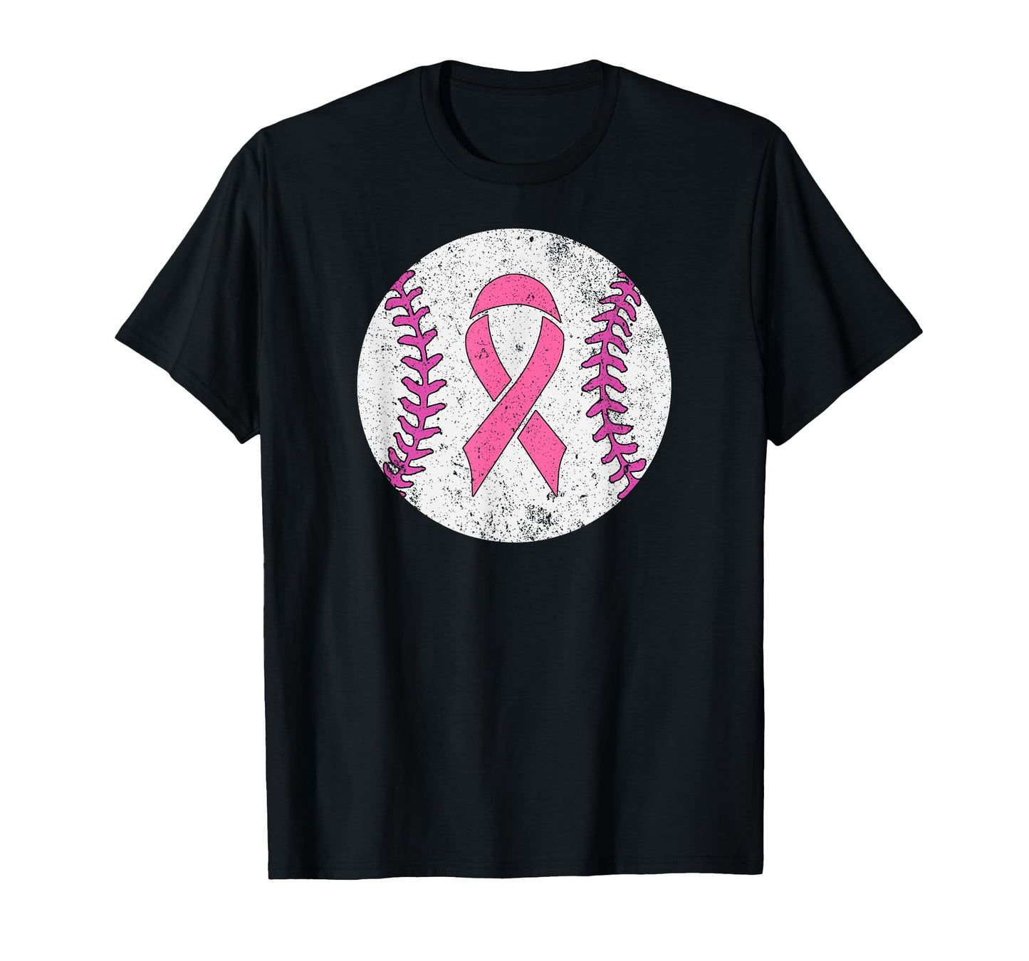 Baseball Player Pink Ribbon Breast Cancer Awareness Costume T-Shirt