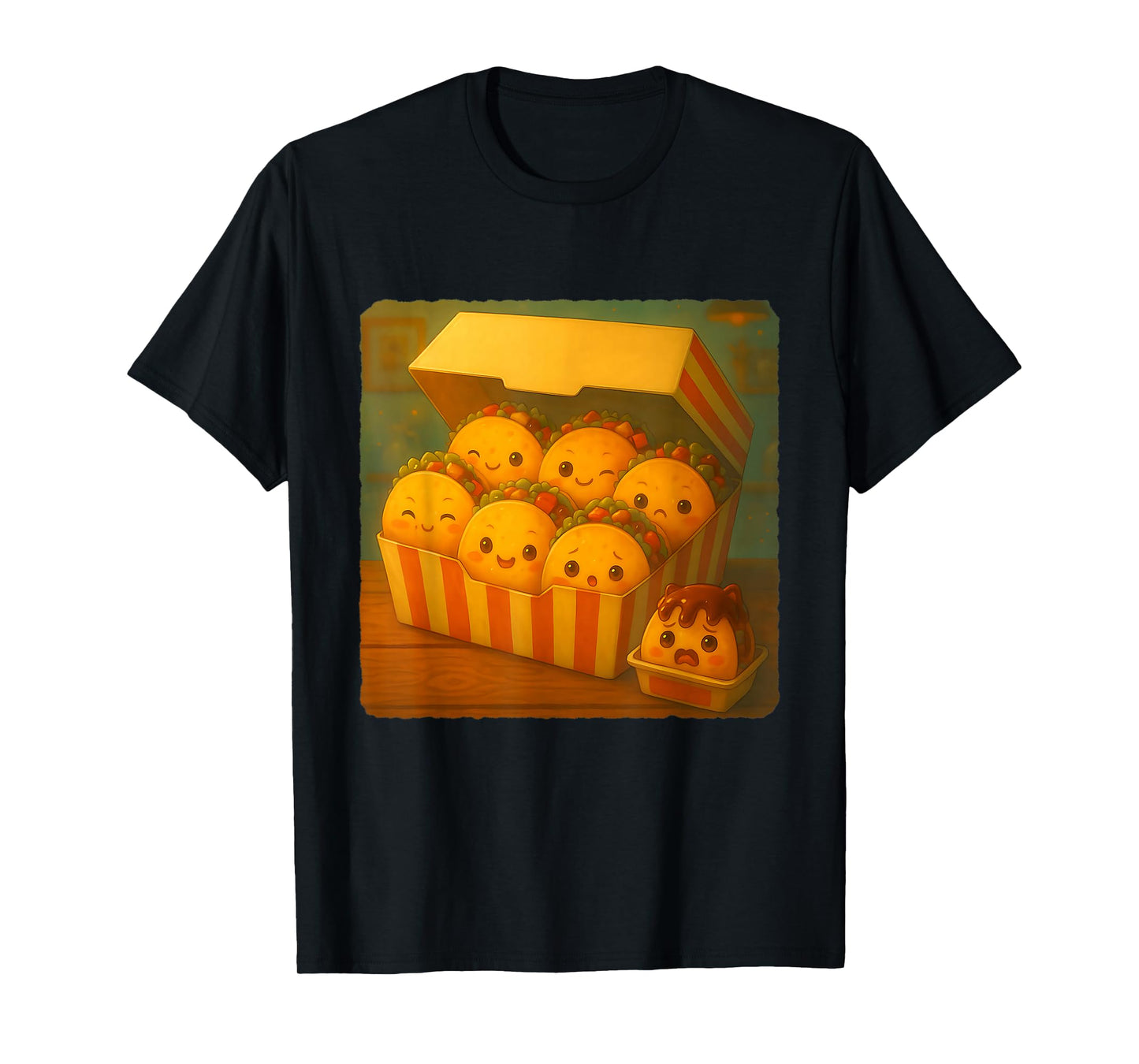 Taco Chicken Nuggets Cute Kawaii Funny Fast Food T-Shirt