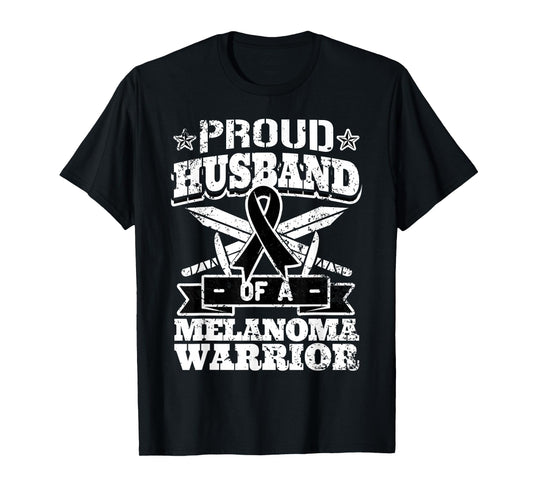 Proud Husband Of A Melanoma Warrior Skin Cancer Awareness T-Shirt