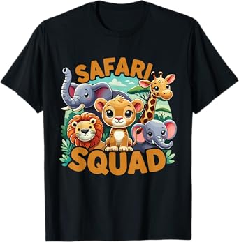 Safari Squad Animals Wildlife Africa T-Shirt