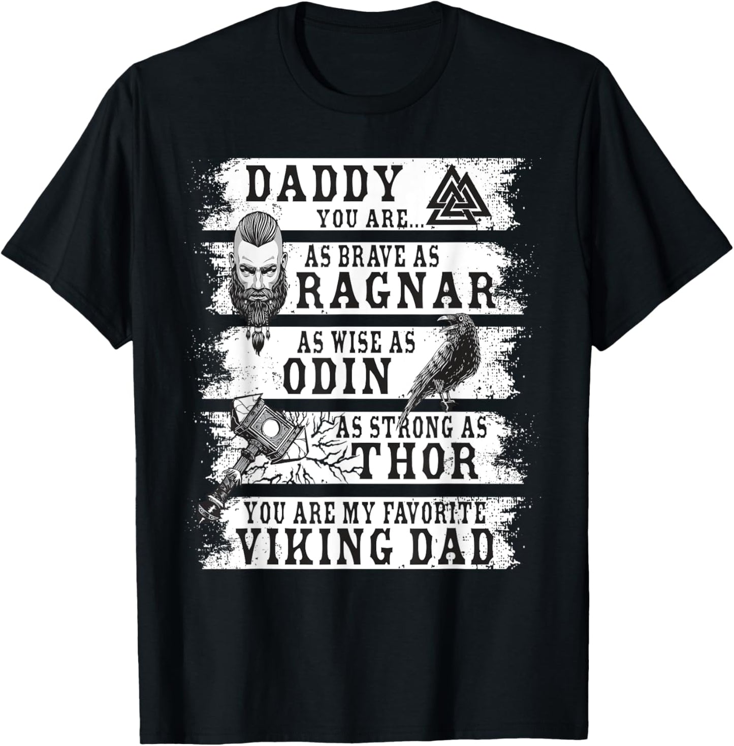 Retro Norse Mythology & Viking Saying - Best Viking Daddy T-Shirt