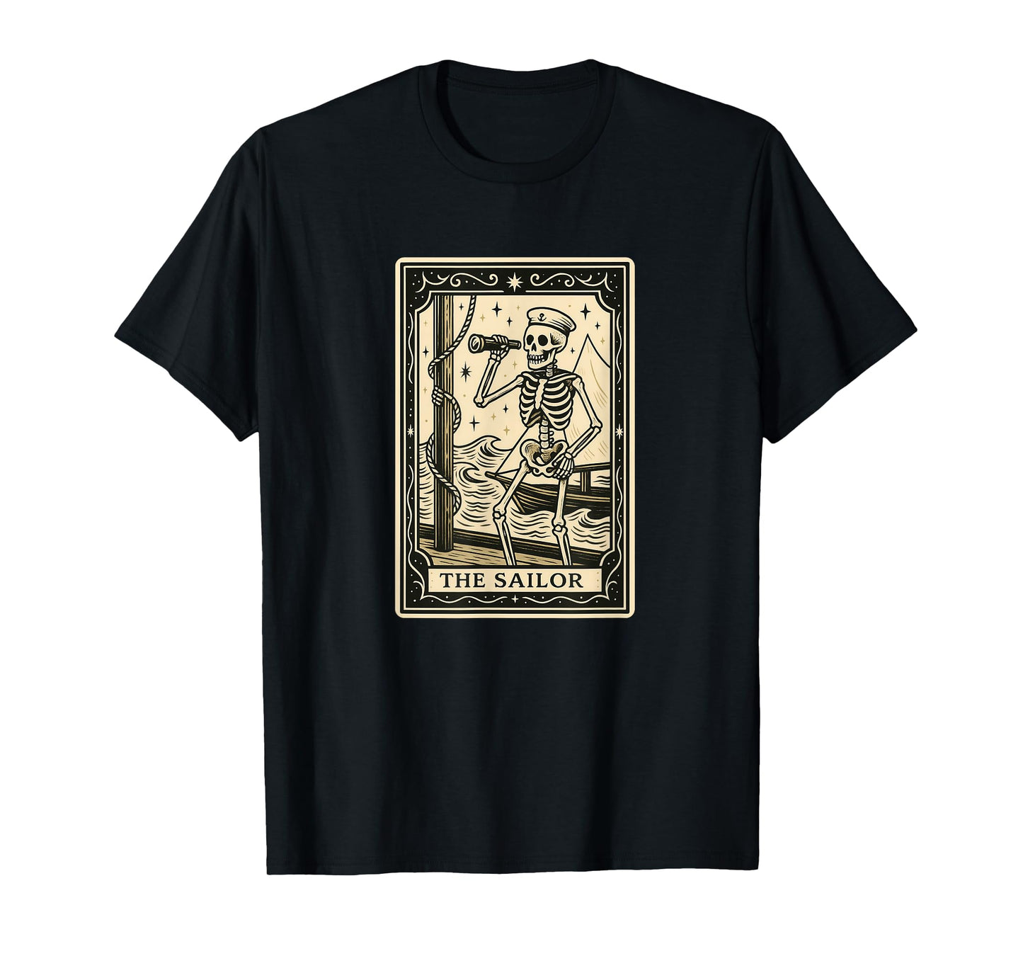 The Sailor Tarot Card Halloween Spooky Sailing Captain Boat T-Shirt