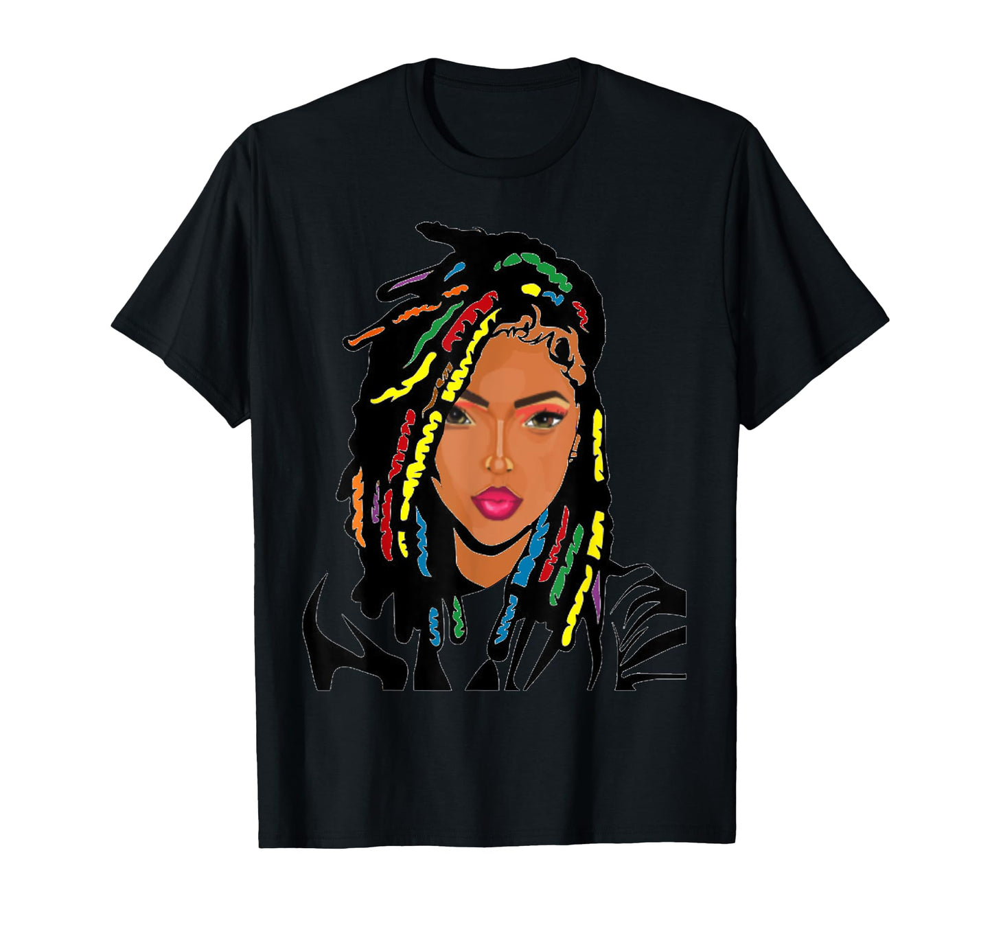 Natural Hair Black Women LOC'd Dreadloc Beauty Design 2 T-Shirt