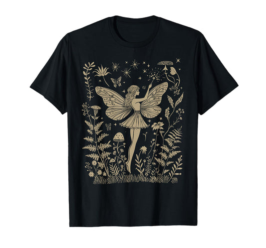 Cute Fairycore Floral Beautiful Fairy Aesthetic Girls Women T-Shirt
